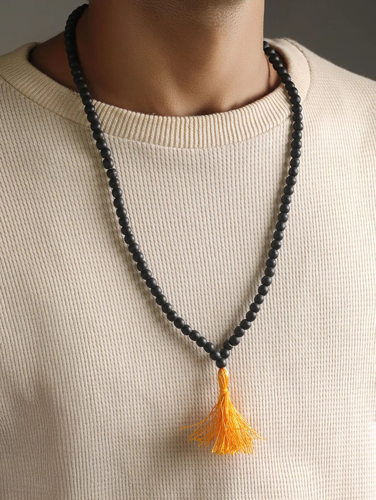 Divya Karungali Black Beaded Tassel Mala