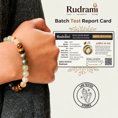 Money Magnet Fusion Band - Pyrite, Tiger Eye, Citrine & Aventurine Beads