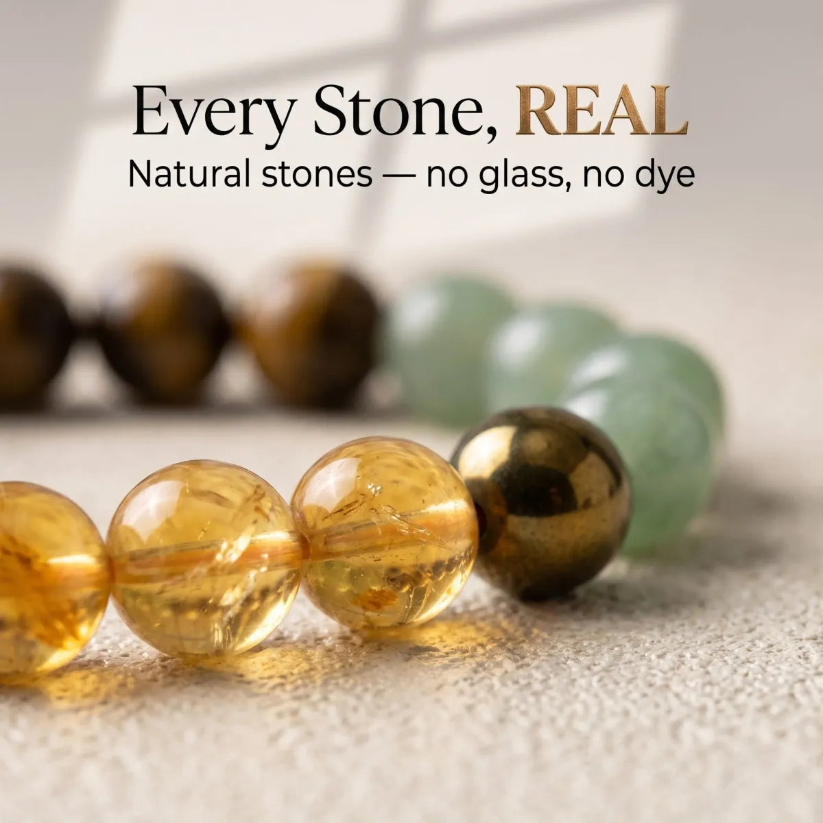 Money Magnet Fusion Band - Pyrite, Tiger Eye, Citrine & Aventurine Beads